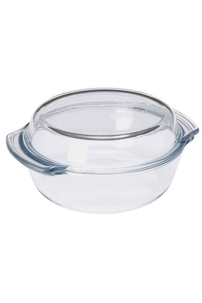 TERMOLEX jar, glass, heat-resistant, round, with lid, 1700 ml