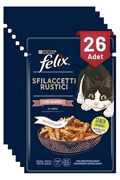 FELIX Lezzetli Et Dilimleri Somonlu 80 gr X 26 Adet