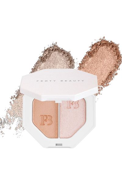 FENTY BEAUTY Fenty Killawatt Highlighter Lightning Dust/Fire Crystal – Duo Glow Shimmer Compact, 3.6g