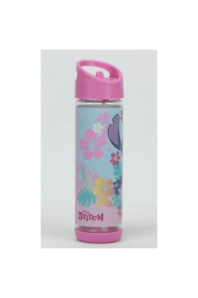 SUNCE Disney Stitch Plastic Water Bottle with Straw 500 ml