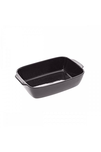 Secret de Gourmet Tavă de cuptor Wade, ceramică glazurată, neagră, 30x20x7 cm, volum 3 litri