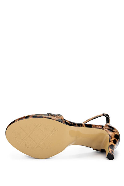 Tamer Tanca Women's Vegan Leopard Patent Leather Heeled Shoes