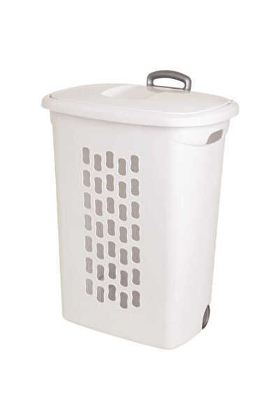 Sterilite Ultra Wheeled Laundry Hamper With Lid and Pull Handle 70.4 Liter