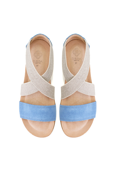 Desa Жіночі сині замшеві шкіряні сандалі