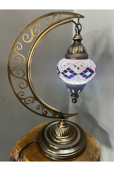 CYL Mosaic Patterned Authentic Dress - Lampshade Table and Light Bulb Gift