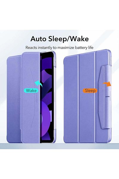 ESR Husă pentru iPad Air 4 2020 / Air 5 2022 / Air 11 2024 / Air 11 2025, tip carte, pliabilă - violet