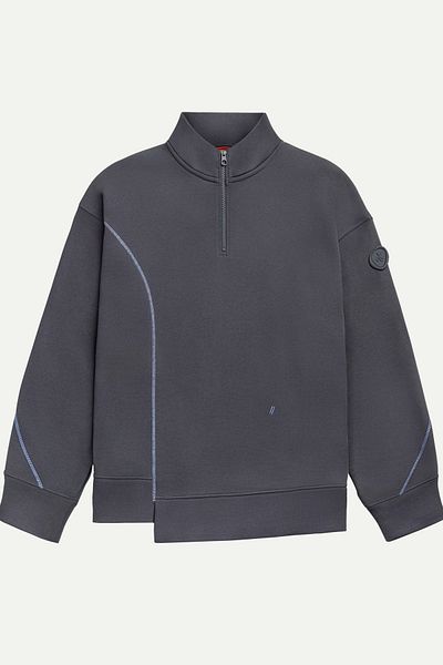 KAFT Φούτερ Unisex με μισό φερμουάρ - Ploid - Plum