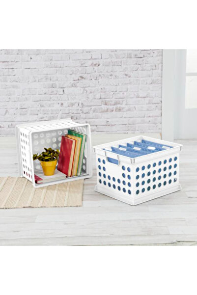 Sterilite Multipurpose Durable Plastic Storage Crate 3 Quart
