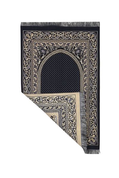 MANASEK Cotton Prayer Mat (Navy Blue)