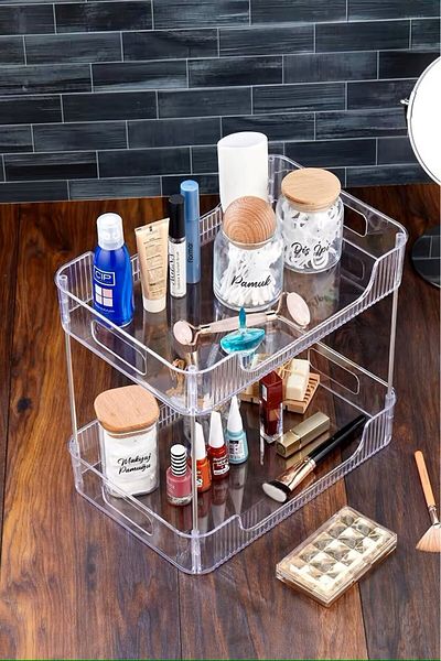 morponi Two-Layer Organizer - Makeup Organizer - Office, Bathroom Organizer