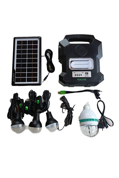 MNMYSTYLE Kit solar GD-Lite 1000A echipat cu dispozitive USB cu 4 becuri LED,...