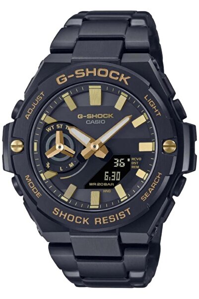 Casio G-Shock Gst-B500Bd-1A9Dr G-Stell Black Steel Solar Powered Bluetooth Connectivity Sports Men's Wristwatch