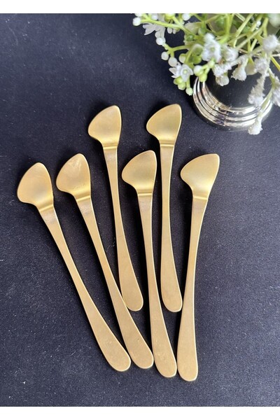 Ezem Mat Altın Çelik Kaşık seti