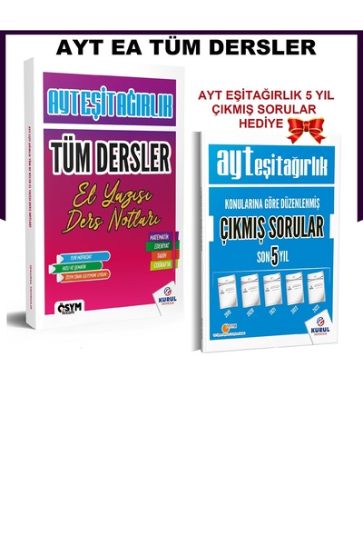 Kurul Yayıncılık 2025 Ayt Eşit Ağırlık Tüm Dersler Konu Anlatımlı Ders Notları (HEDİYELİ)