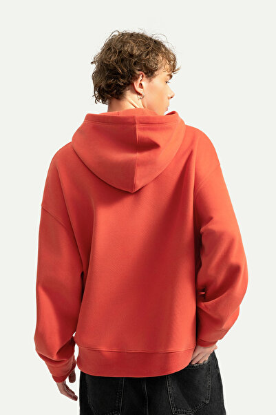 KAFT Unisex Basic Relax / Oversize Hoodie Sweatshirt - Houd - Coral