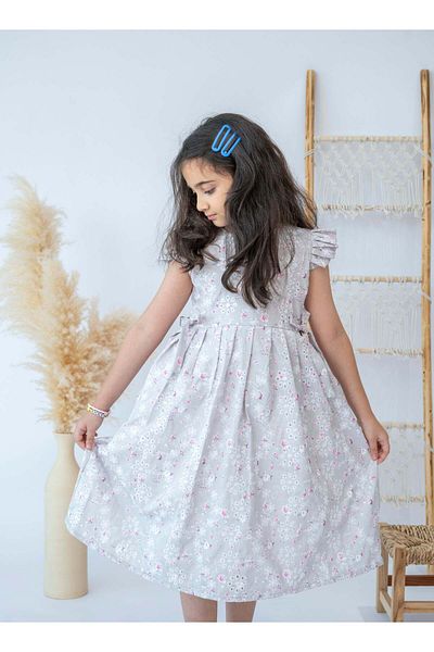 Stayele Elegant Floral Embroidered Girls Dress