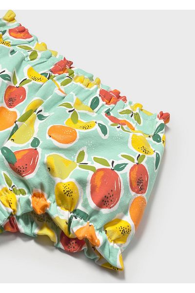 MAYORAL Baby Girl Fruit Patterned Shorts Turquoise 1228