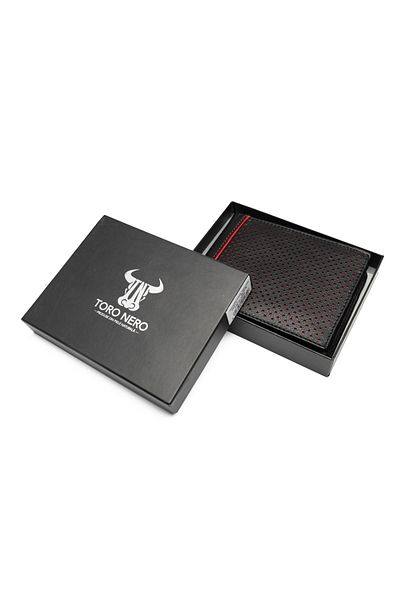 Toro Nero Men's Wallet Made Of Black Genuine Leather Aron