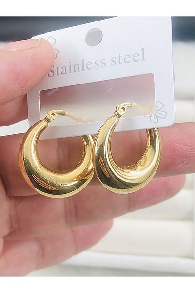 DS DİAMONDSHOP Steel Earring Ring Model New Season Byçkp-20256184
