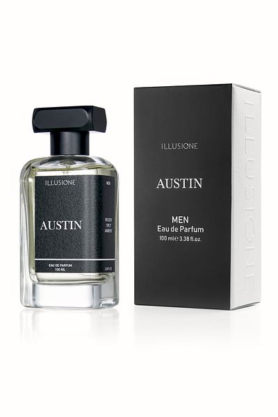 Illusione Perfume Illusione Apa De Parfum Austin, Bărbați, 100ml | Cald Condimentat-lemnos | Piper, Lemn, Condimente