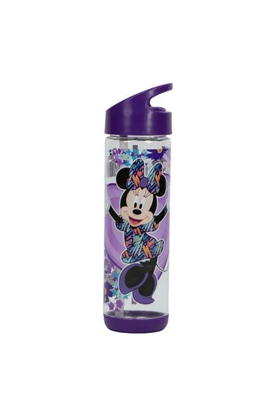 SUNCE Disney Minnie Mouse Plastic Water Bottle with Straw 500 ml