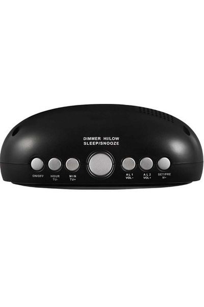 ECG Clock Radio Rb 010 Black, Fm, Digital, 10 Station Memory, Double Alarm