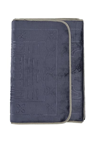MANASEK 55x110cm Foldable Prayer Mat with Back Rest (Gray)
