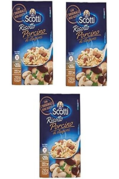Riso Scotti سكوتي: أرز ريسوتو بورسينو دي ستاجيوني مع فطر بورسيني 7.4 أونصة (210 جرام)