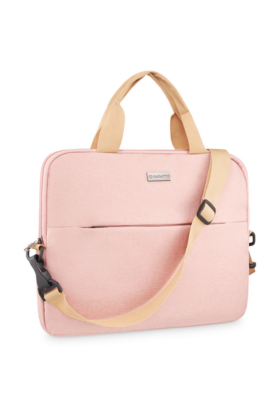 zagatto Geantă laptop pentru femei Zagatto® LONDON, 17.3", roz, impermeabilă,...