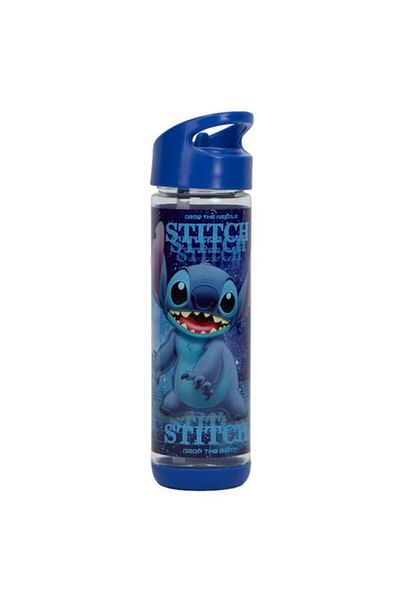 SUNCE Disney Stitch Plastic Water Bottle with Straw 500 ml