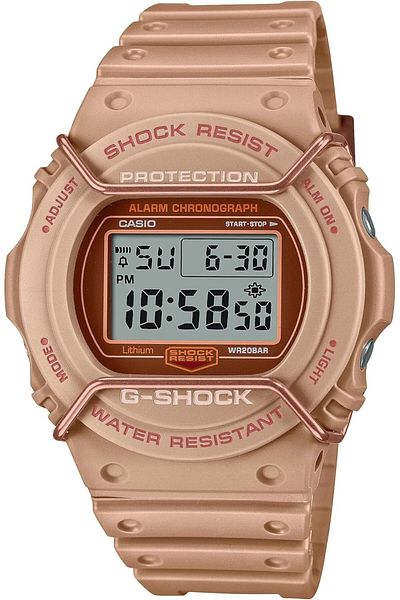 Casio G-Shock Watch - DW-5700PT-5DR Grey Dial, Brown Band