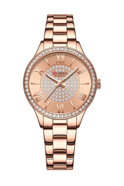 Curren 9084 Original Brand Stainless Steel Band Wrist Watch For Women With Box