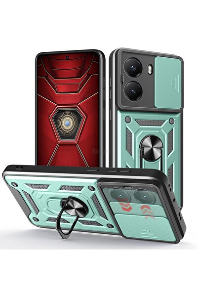 Rivor Xiaomi Poco X7 Pro & Poco F7 5G Kılıf Kamera Sürgülü Standlı Yüzüklü Da...