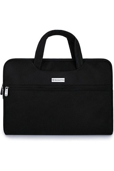 zagatto Laptop Bag Zagatto® NERO, Black, 15.6", Waterproof, Soft Lining, Shoulder Strap, 28.5x40.5x2.5 cm