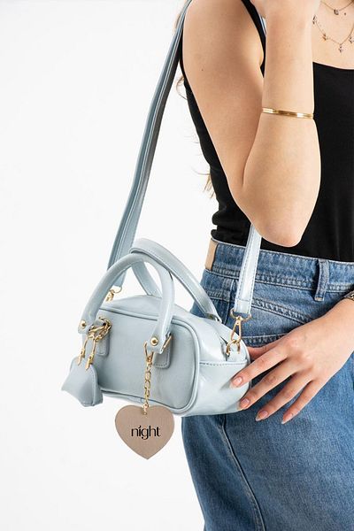 Night Geantă de mână și de umăr pentru femei Bonnie Model Baby Blue Charm Gift