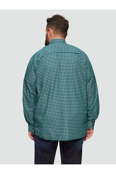 s.Oliver Big Sizes, Men's Big Sizes Shirt, Long Sleeve And Checkered Print, Regular Fit