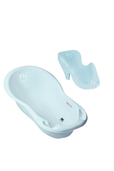 Tega Baby Set cadita copii Duck Albastru 102 cm cu senzor de temperatura + suport anatomic cadita