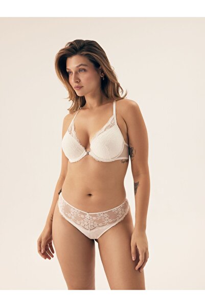 ESOTIQ Sutien push-up BLOOVII cu armătură, dantelă întărită, închidere în faț...