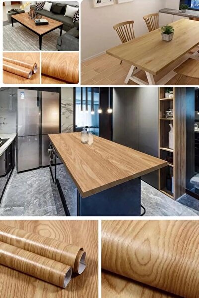 Hombak Wooden Look Adhesive Foil Furniture Renovation Paper 500X60Cm Furnitur...