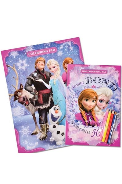 Disney Set de desen creativ pentru copii cu prințese și povești, 2 cărți de colorat cu Frozen, A4