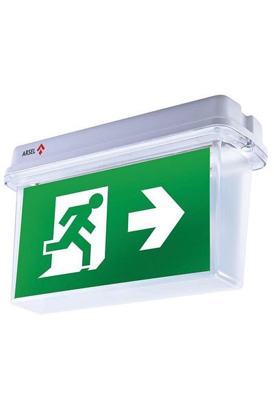 Arsel Betalite Aeb-03223-l Ip65 تركيبات توجيه مخرج الطوارئ مزدوجة الوجه 180 في الاستمرارية والانقطاع