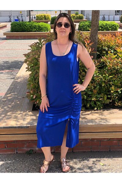 BAKTAGÖR Strap Combed Cloth Dress (Black and Navy Blue Color Are Not the Same Model!)