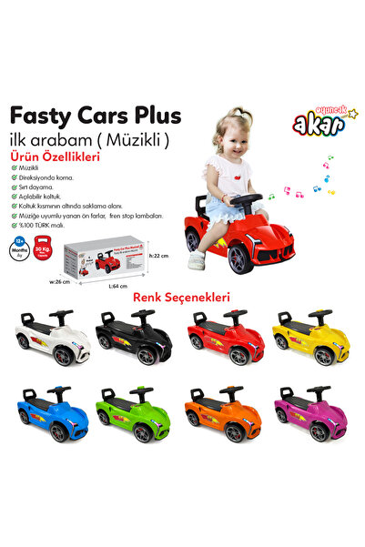 Tiny Carz BYBETÜL Müzikli Ilk Arabam kirmizi