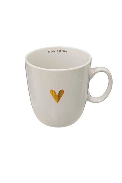 Secret de Gourmet Gold Heart mug, ceramic, 300 ml