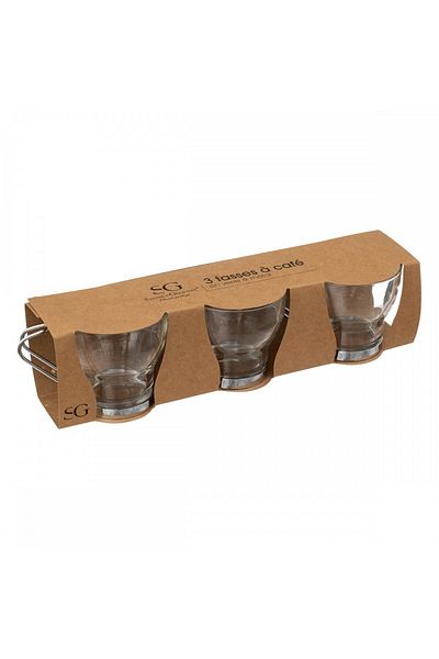 Secret de Gourmet Set of 3 Arometo coffee mugs, glass, 110 ml