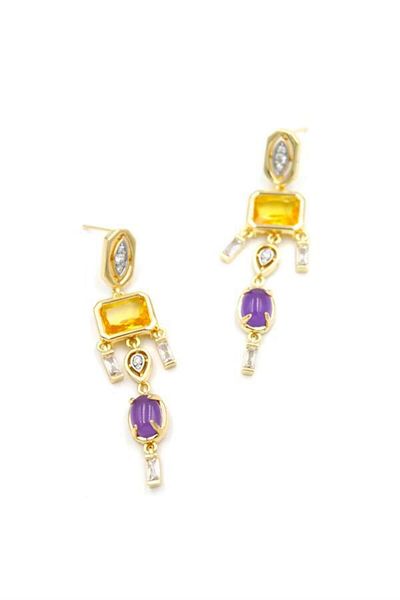 Royaleks Jewelled Earrings - Gold