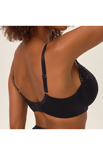 ESOTIQ Bretele frontale ușor căptușite și întărite pentru sutien, dantelă florală cu ornamente aurii întărite | Korin