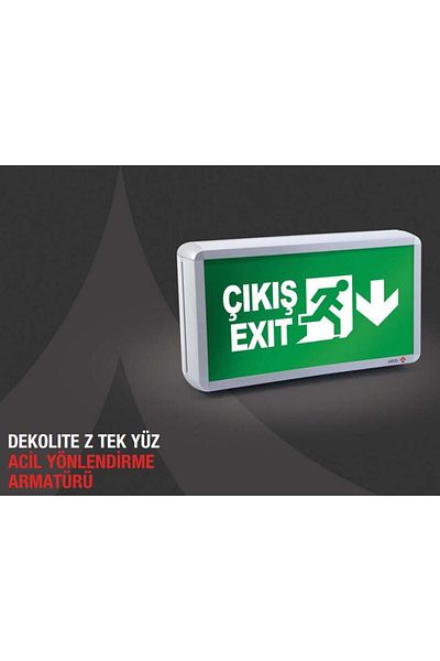 Arsel Dekolite Z Series Eko Ae-3223-le تركيبات توجيه مخرج الطوارئ 180 دقيقة بشكل مستمر ومتقطع