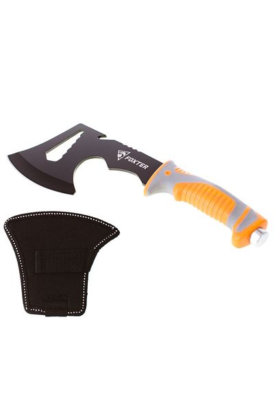 Foxter Mini toporisca Tomahawk Solid, 29 cm, husa lama, maner anti-alunecare, portocaliu