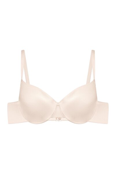 ESOTIQ Sutien cu armatură, suprafață netedă, inimă aurie, decorațiune și plas...